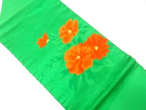 花模様織り出し　名古屋帯